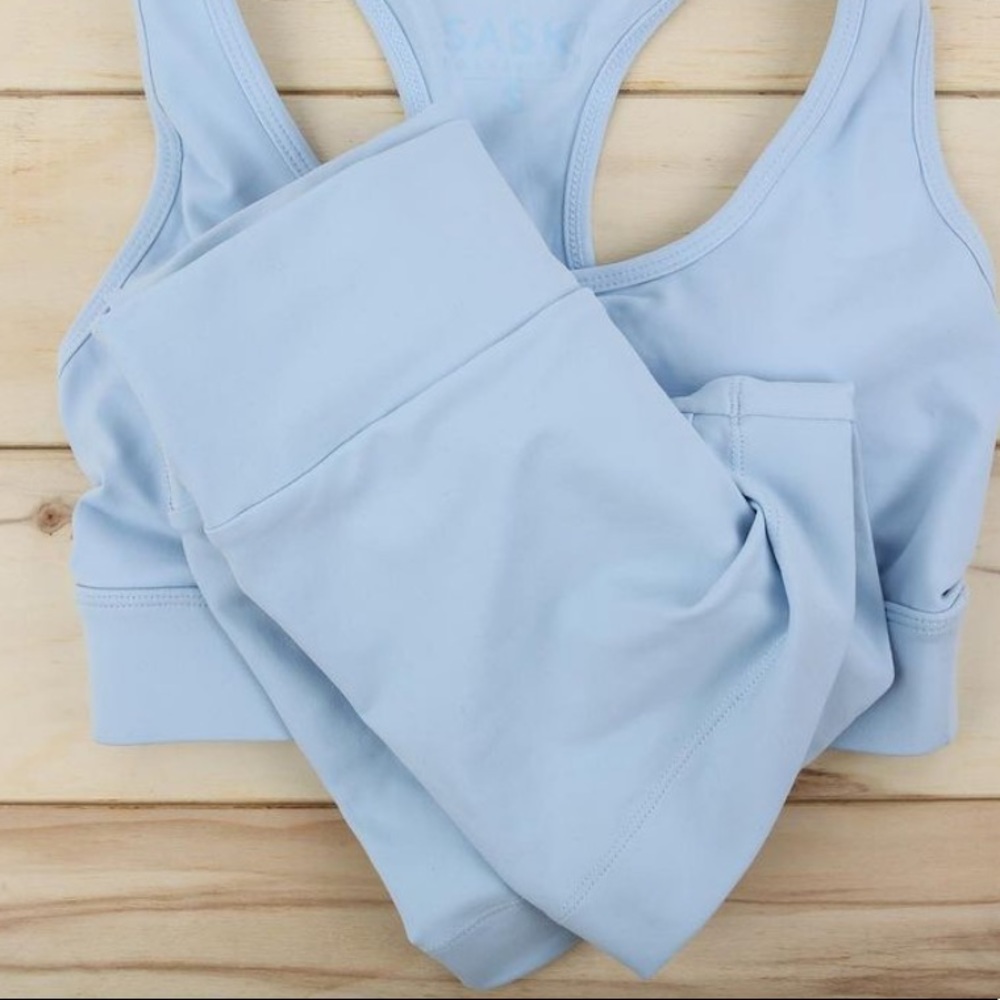 Pale blue rutched bootie shorts size m saski